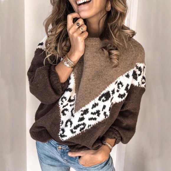 Bellanblue Sweaters - JUSTINE Leopard Print Sweater